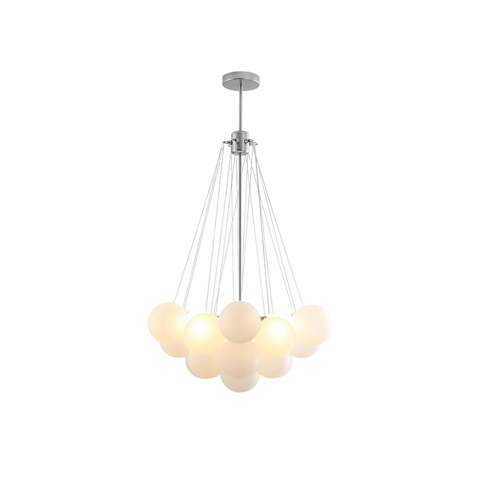 Warm Ambient Glow Frosted Glass Orbs Pendant Light