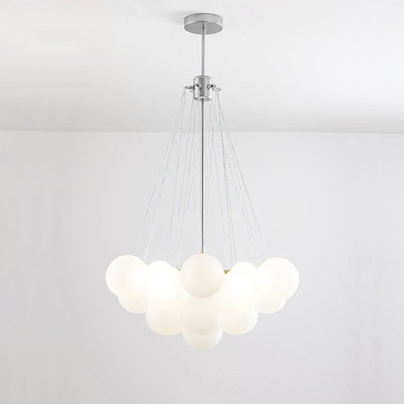 Warm Ambient Glow Frosted Glass Orbs Pendant Light