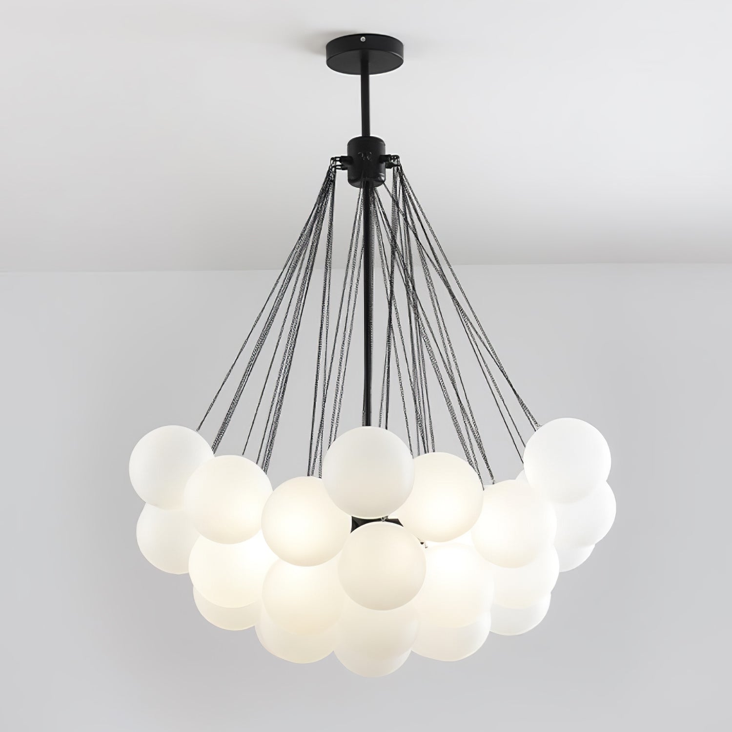 Warm Ambient Glow Frosted Glass Orbs Pendant Light