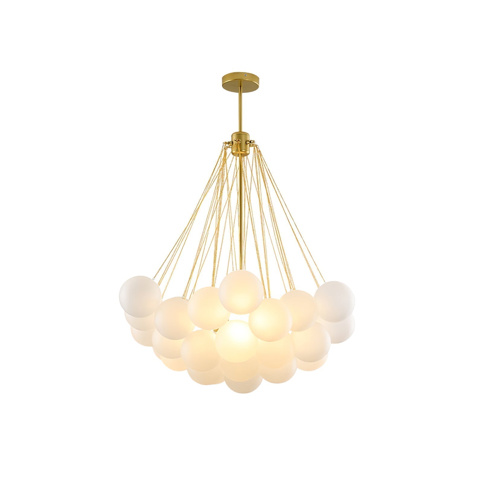 Warm Ambient Glow Frosted Glass Orbs Pendant Light