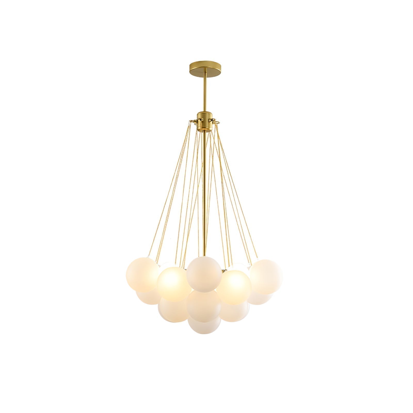 Warm Ambient Glow Frosted Glass Orbs Pendant Light