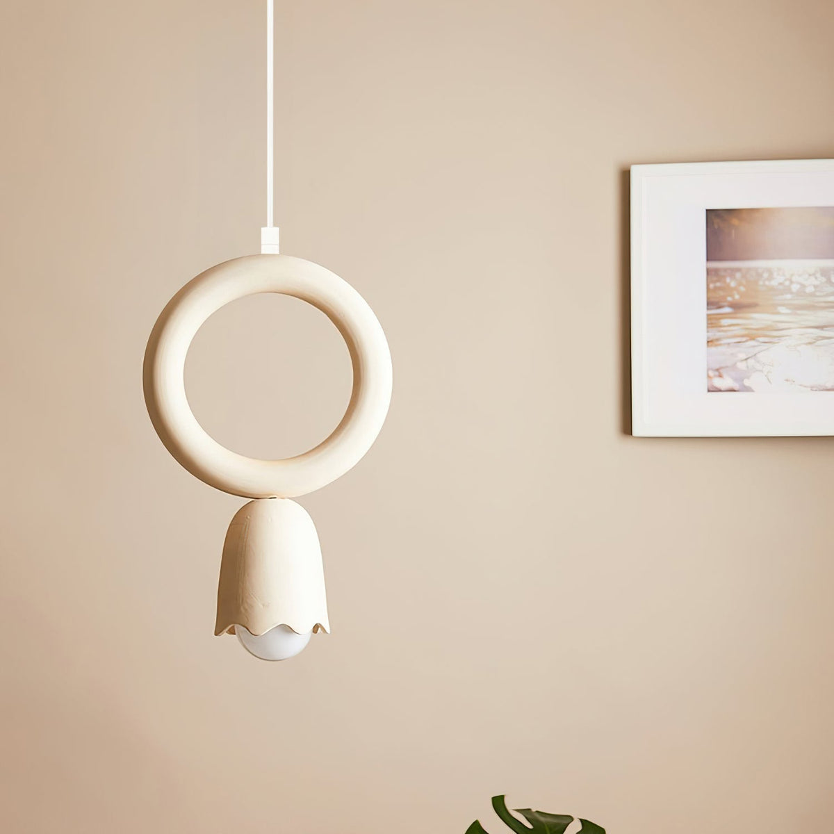 Dimmable Glow Minimalist Pendant Light With Ceramic