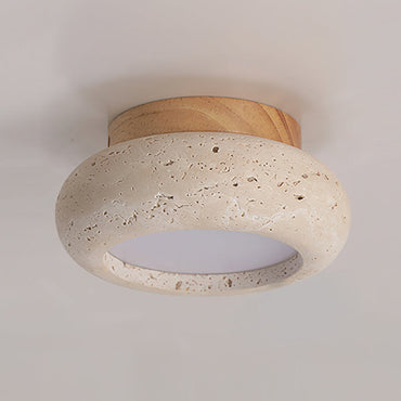 Flush Ceiling Light Ring Mini Travertine