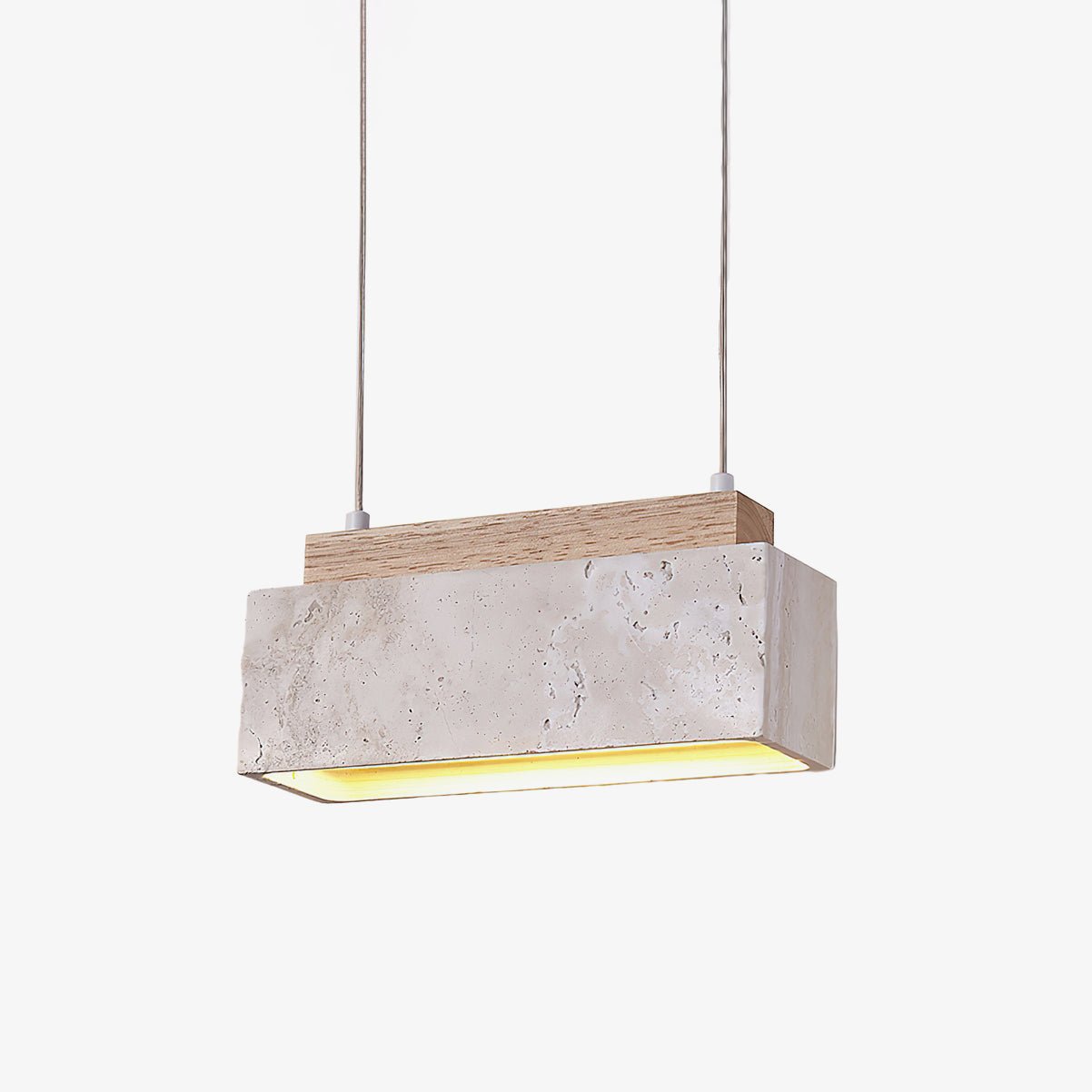 Pendant Light Elegant Travertine With Warm Glow