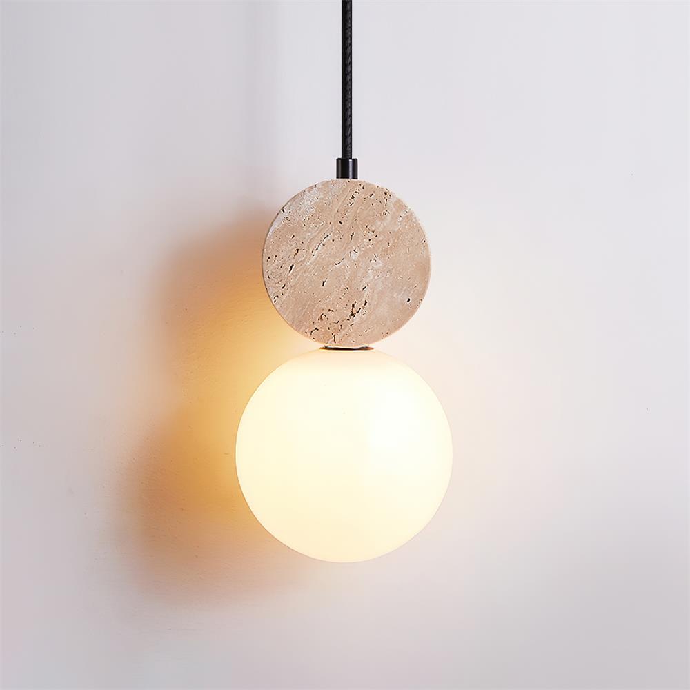 Pendant Light For Warm Ambience Geometric Travertine