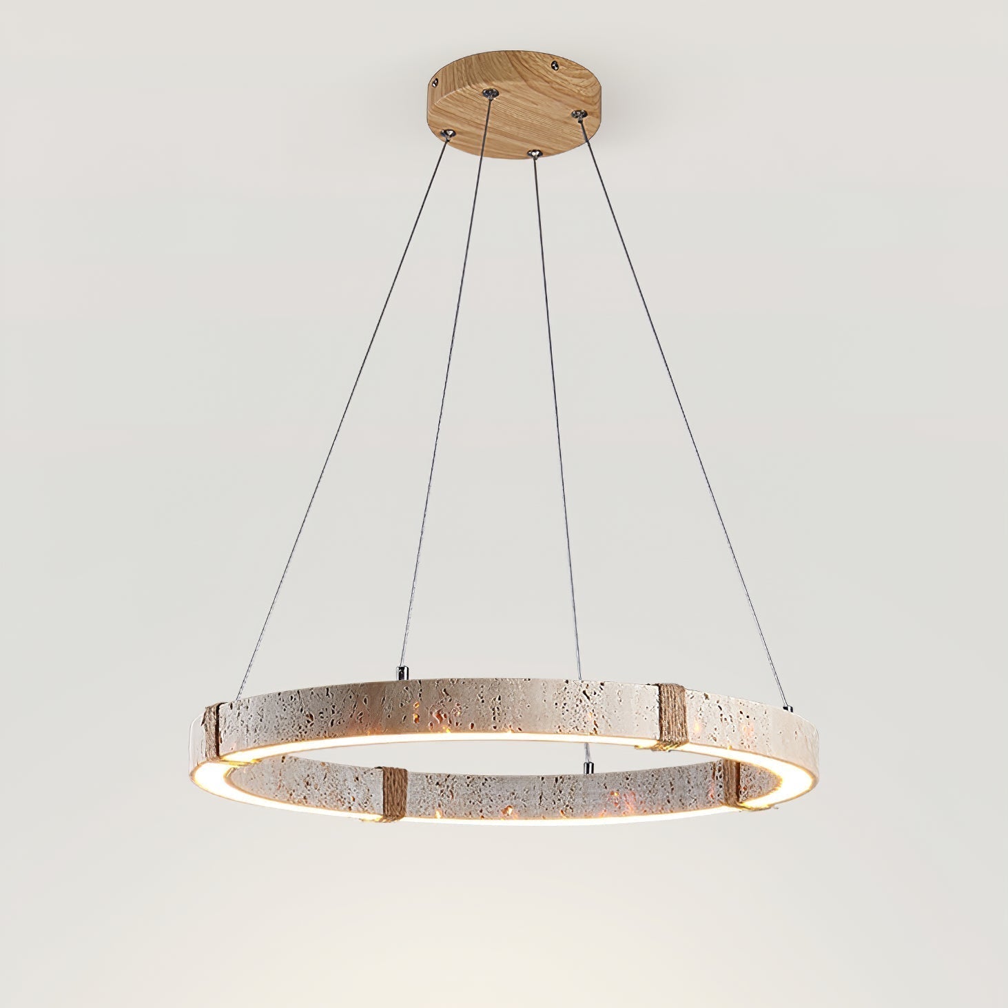 Travertine Ring Pendant Light Serene Ambience