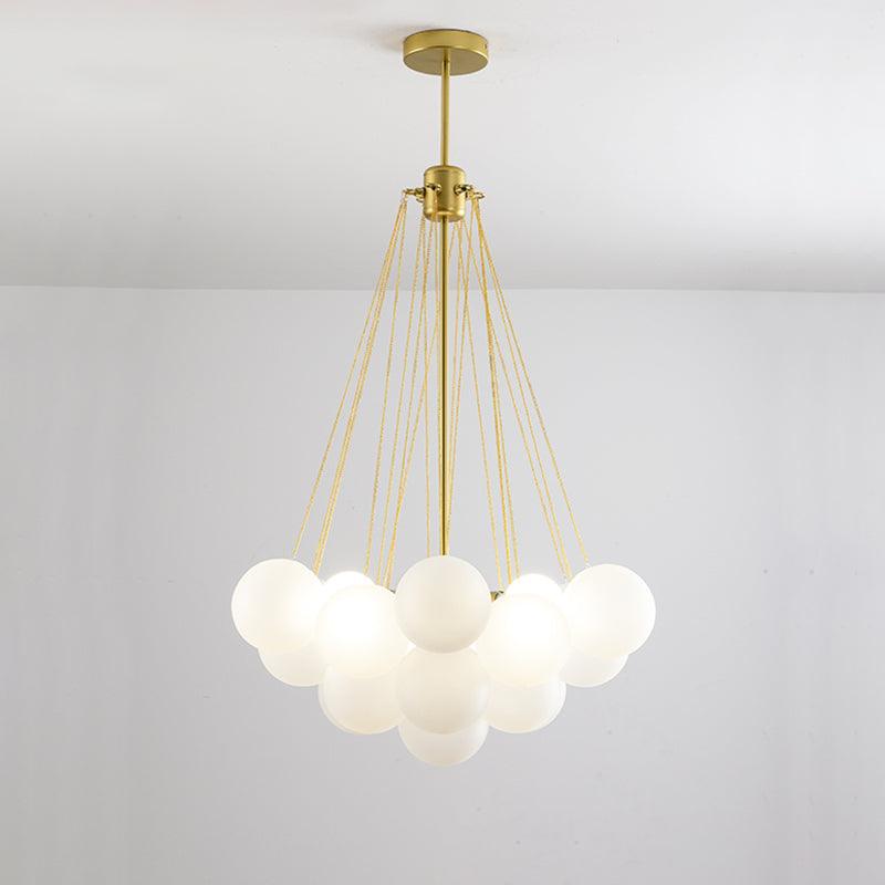 Warm Ambient Glow Frosted Glass Orbs Pendant Light