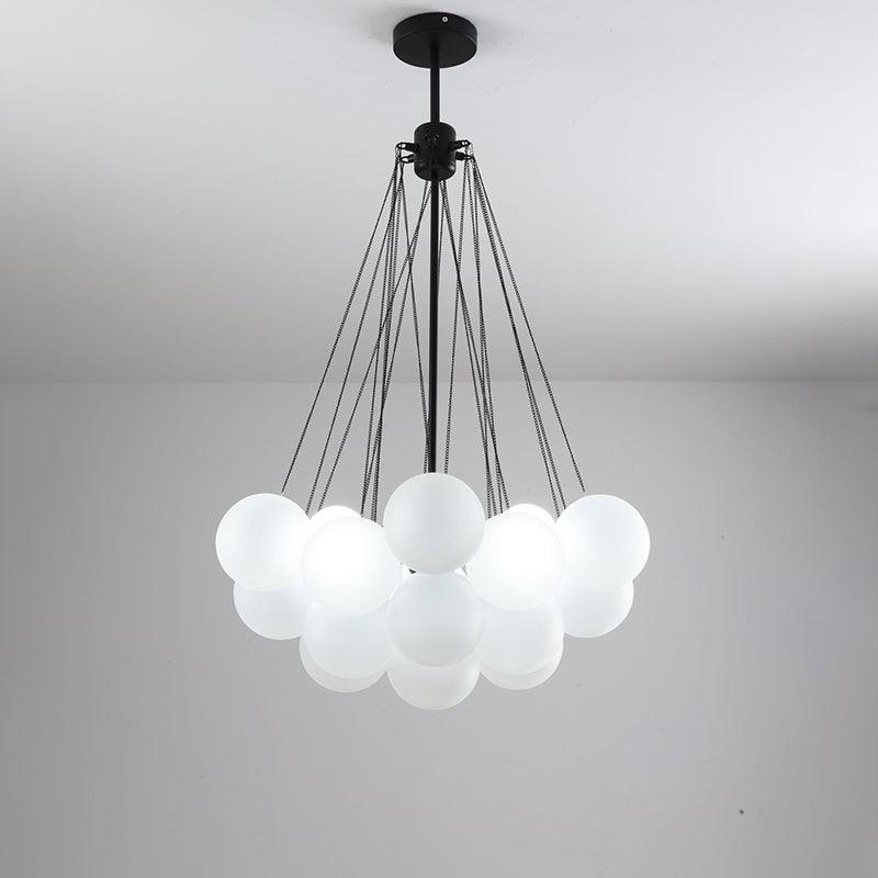 Warm Ambient Glow Frosted Glass Orbs Pendant Light