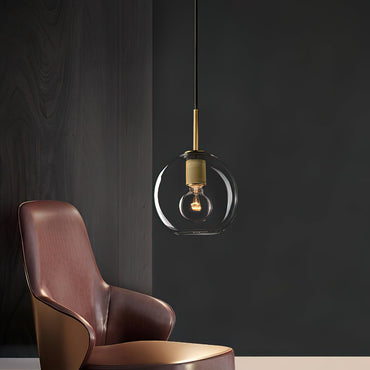 Glass Shade Brass Pendant Light For Kitchen Or Dining