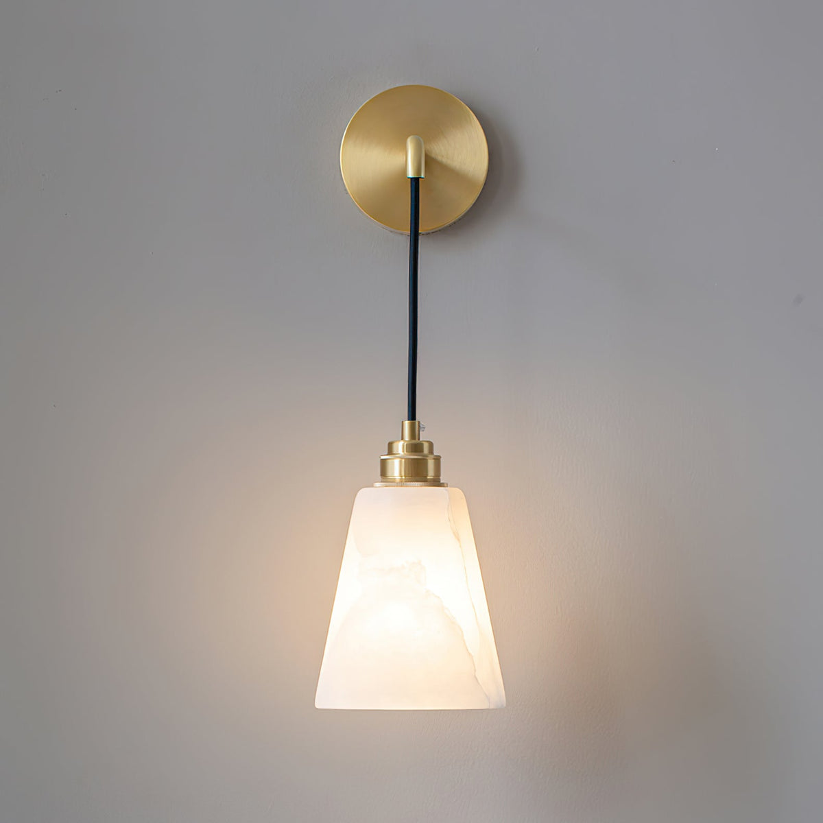 Soft Warm Glow Wall Pendant Lamp With Alabaster