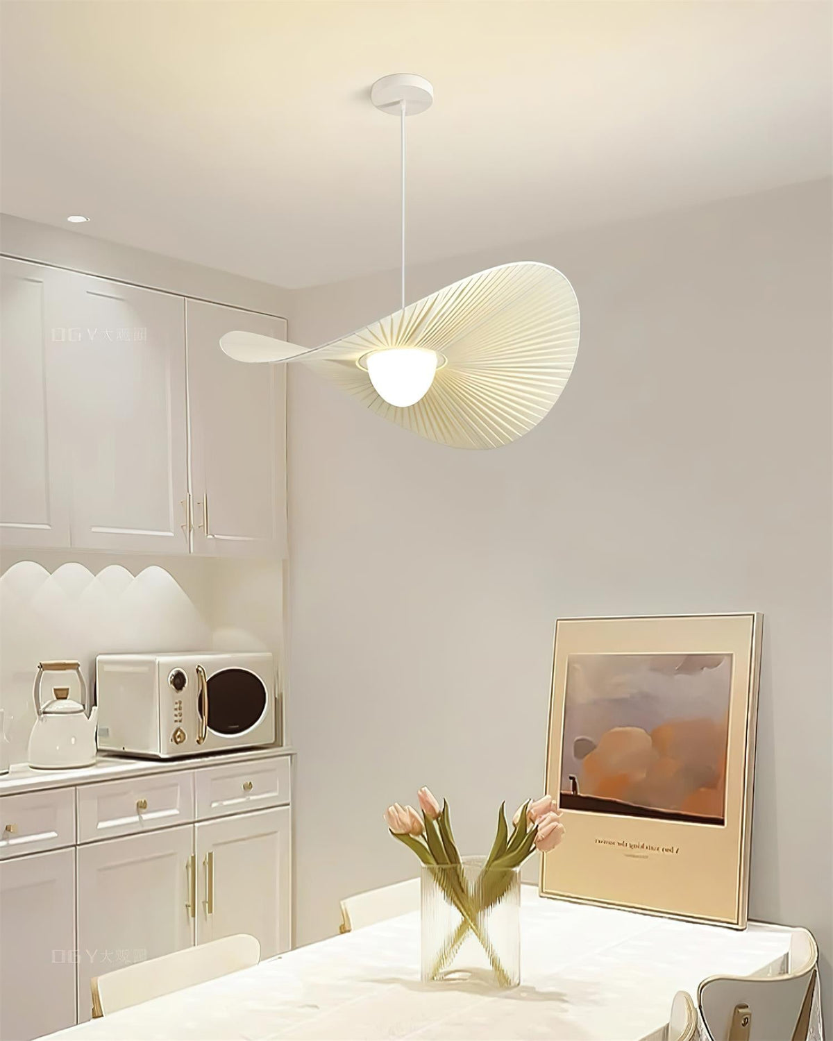 Warm Ambient Glow Pendant Light With Petal Design