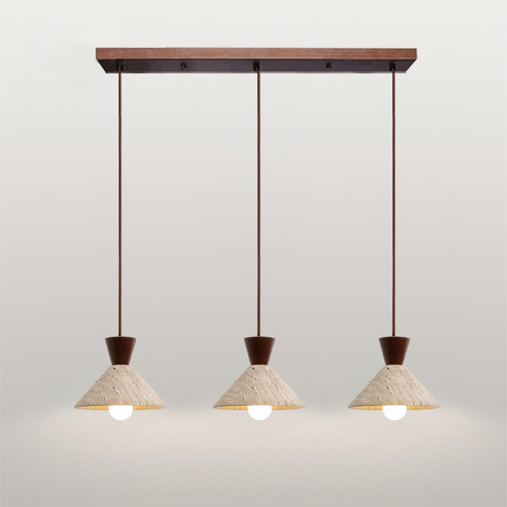Pendant Light Elegant Travertine Wood