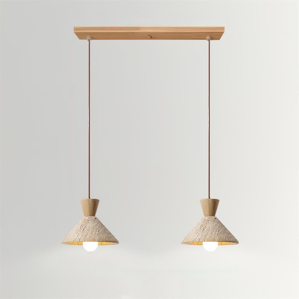 Pendant Light Elegant Travertine Wood
