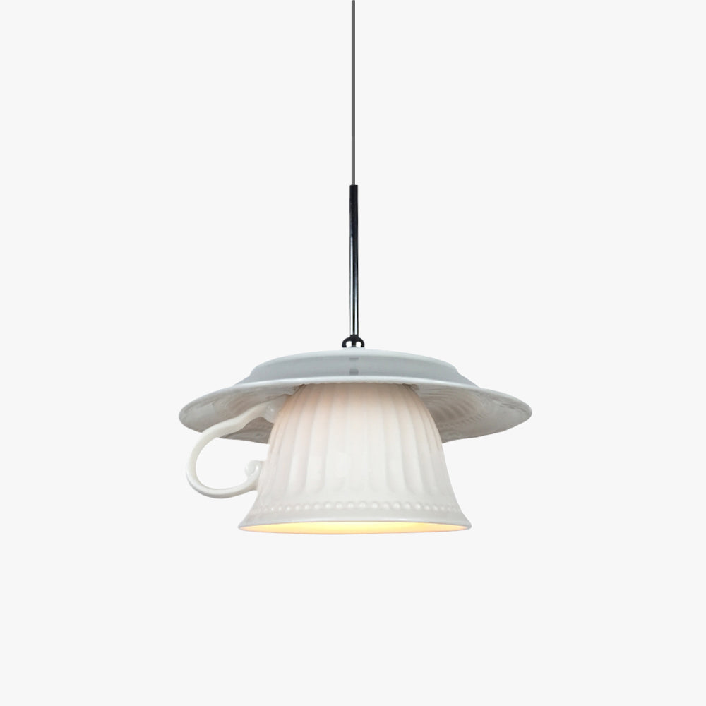 Ceramic Nordic Pendant Light For Ambient Living Room Tea Cup