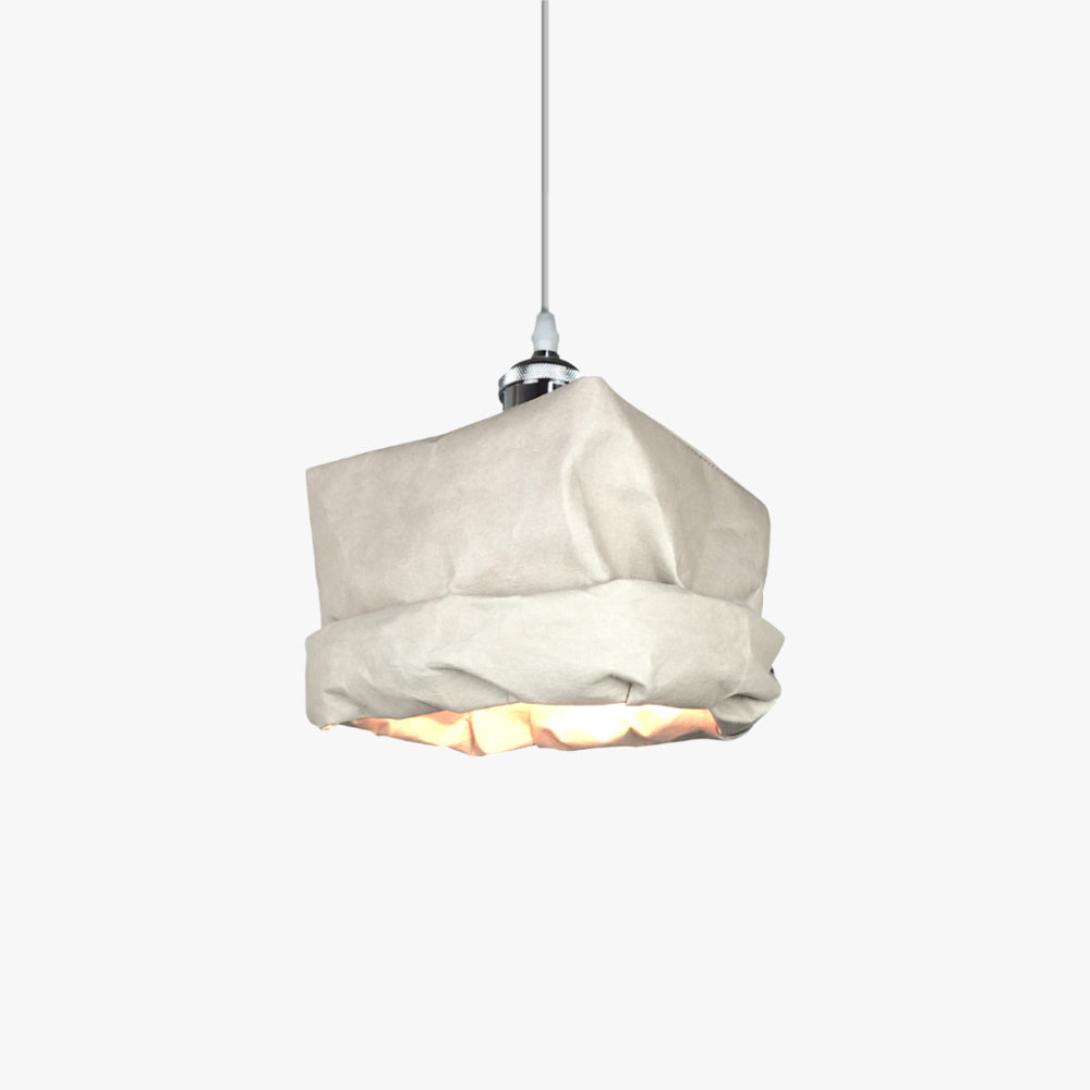 Durable Metal Paper Blend Vintage Cup Pendant Light