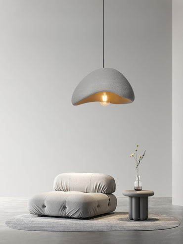 Soft Texture Organic Curved Pendant Light