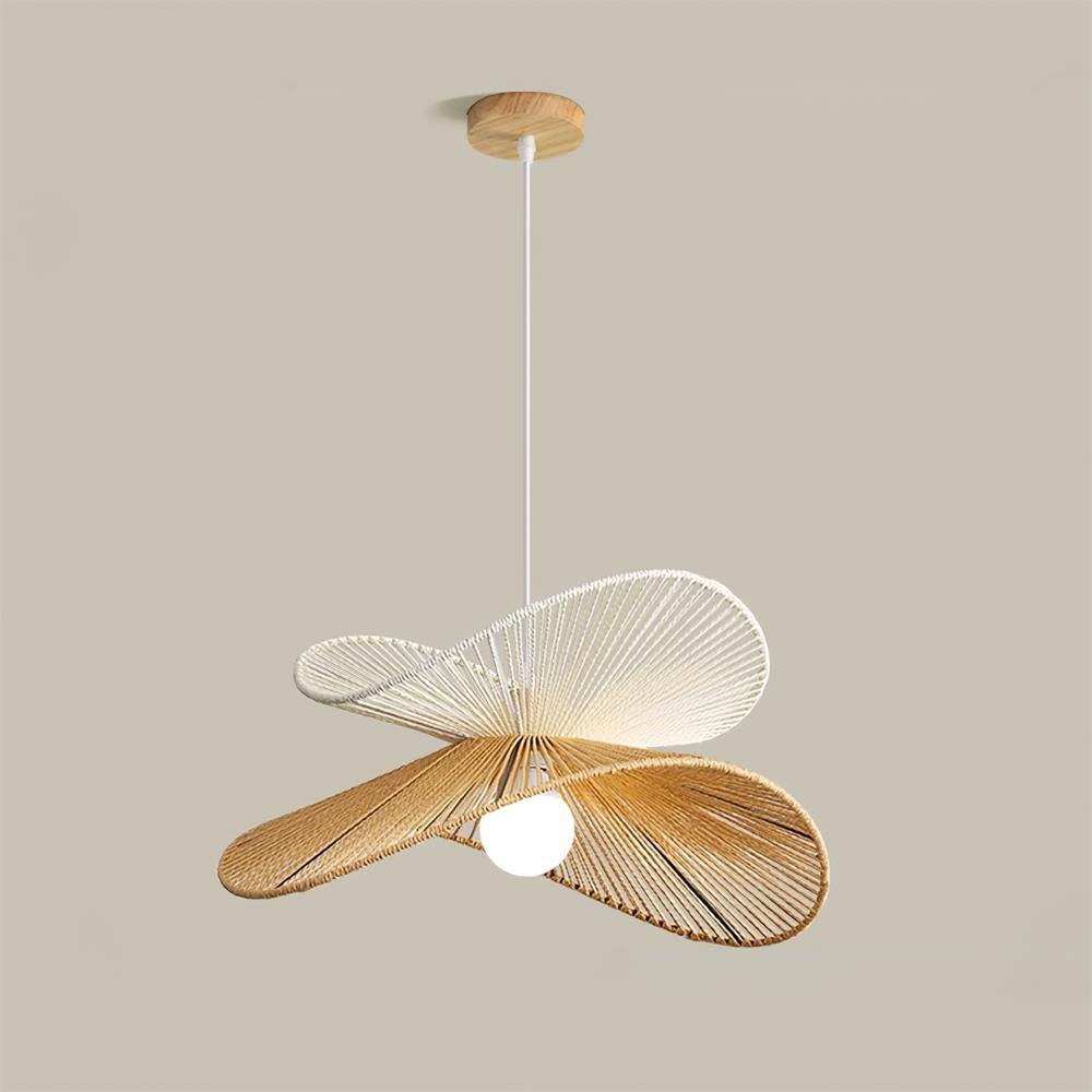 Sculptural Shade Natural Hemp Rope Pendant Light
