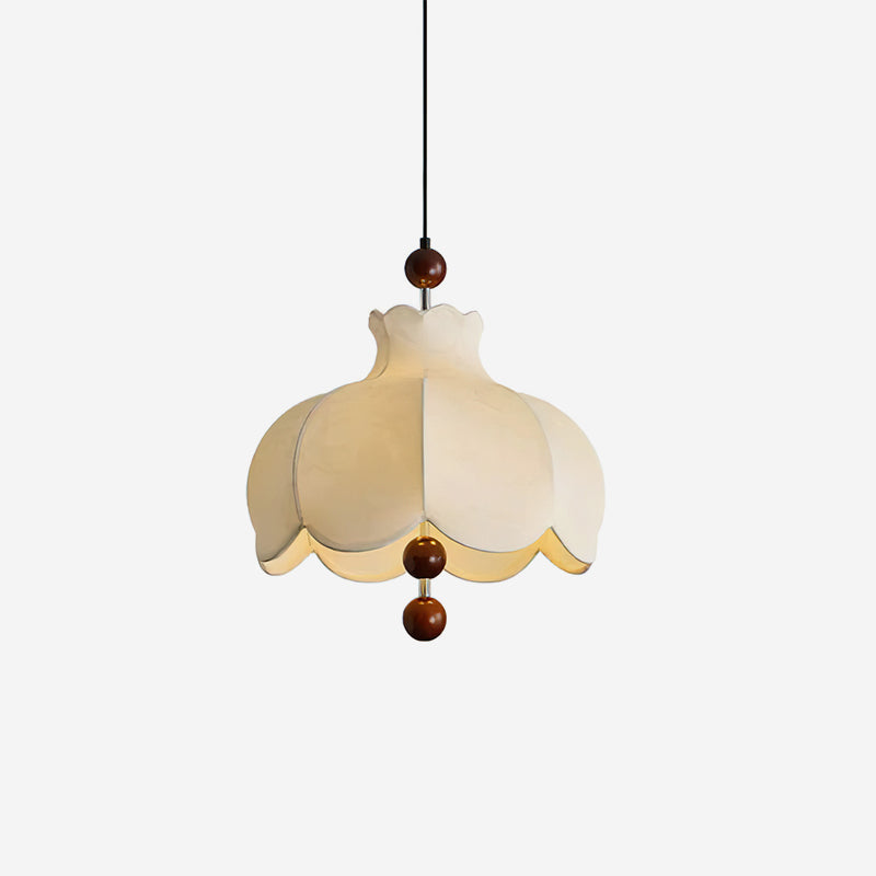 Warm Lighting Pendant Lamp With Walnut Wood Accents