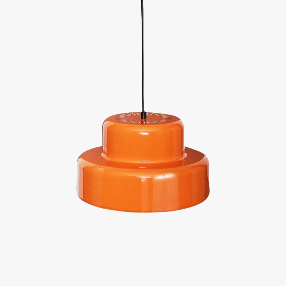Vintage Durable Metal Pendant Light For Dining Orange