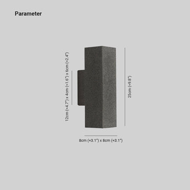 White Finish Minimalist Square Outdoor Wall Light Cement