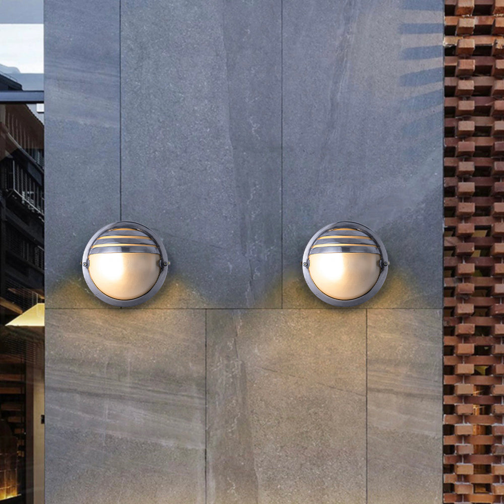 Metal And Glass Premium Geometric Outdoor Wall Light