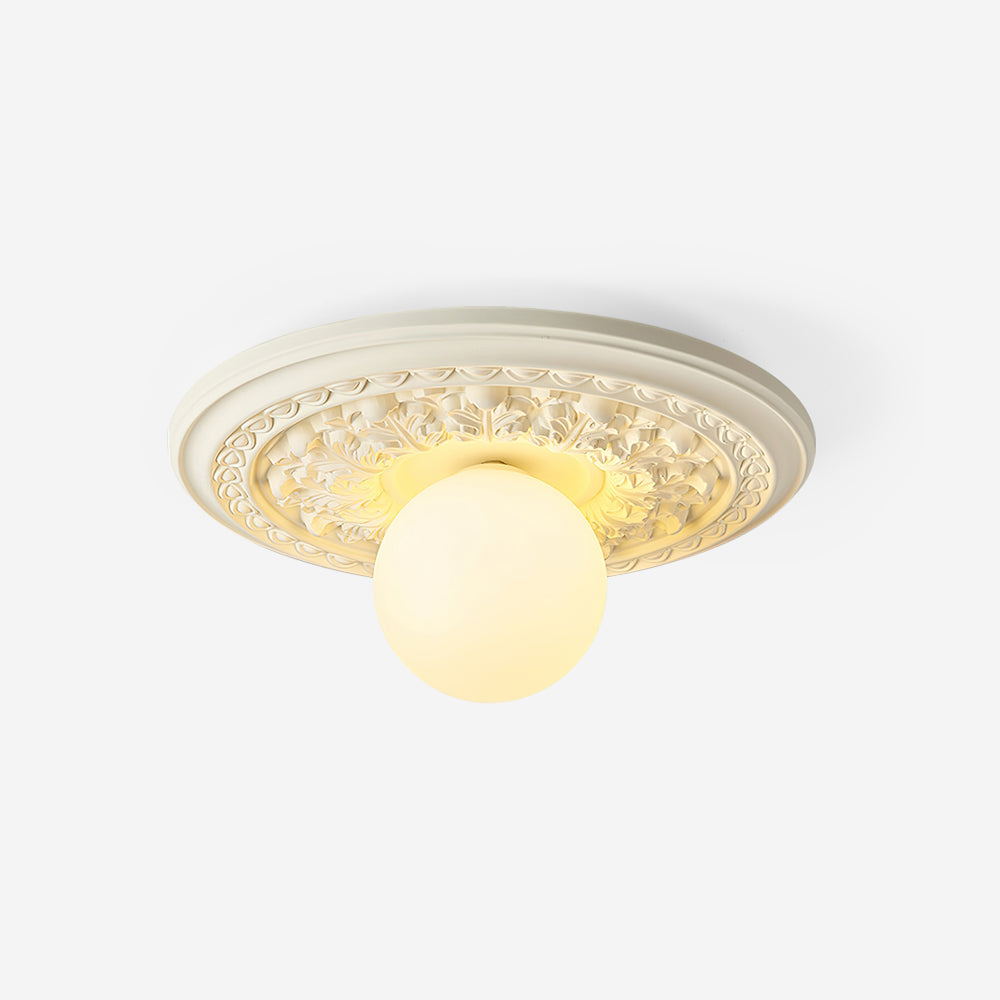 Ceiling Light With G9 Socket Vintage Carved Globe