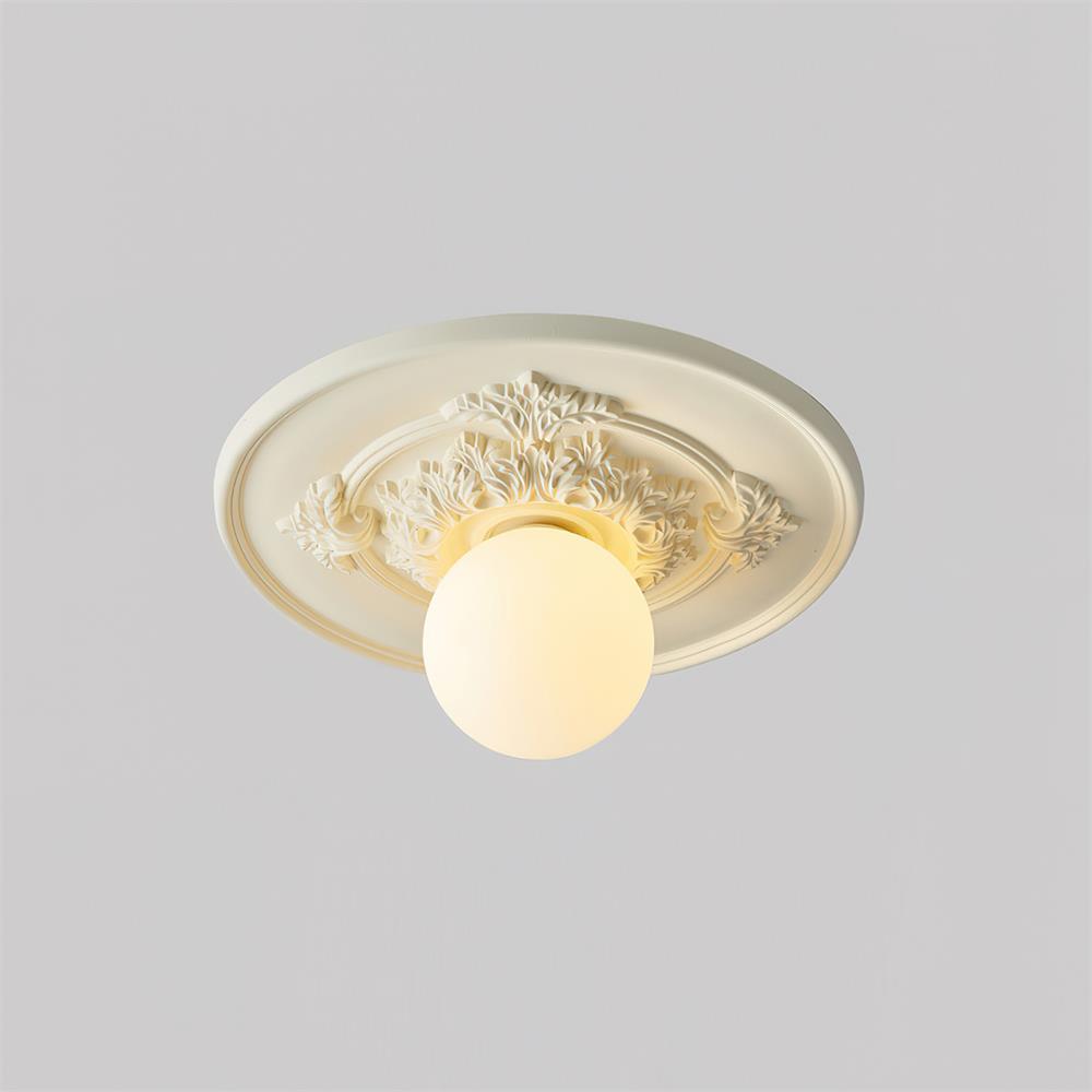 Ceiling Light With G9 Socket Vintage Carved Globe