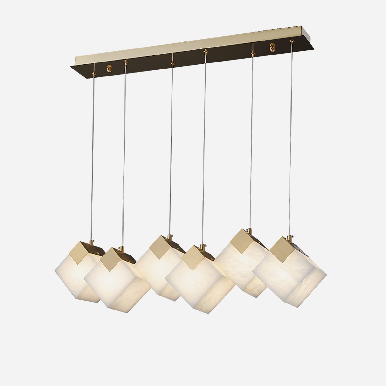 Ambient Glow Alabaster Linear Pendant Light
