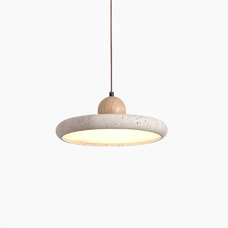 Integrated LED Travertine Lydia Pendant Light