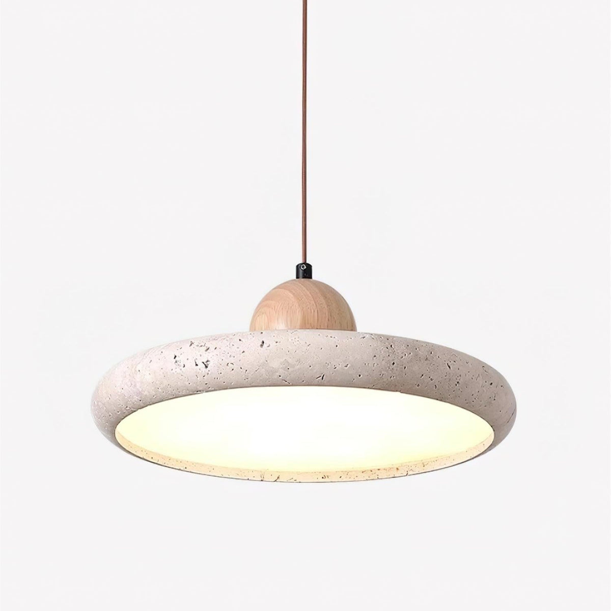Integrated LED Travertine Lydia Pendant Light