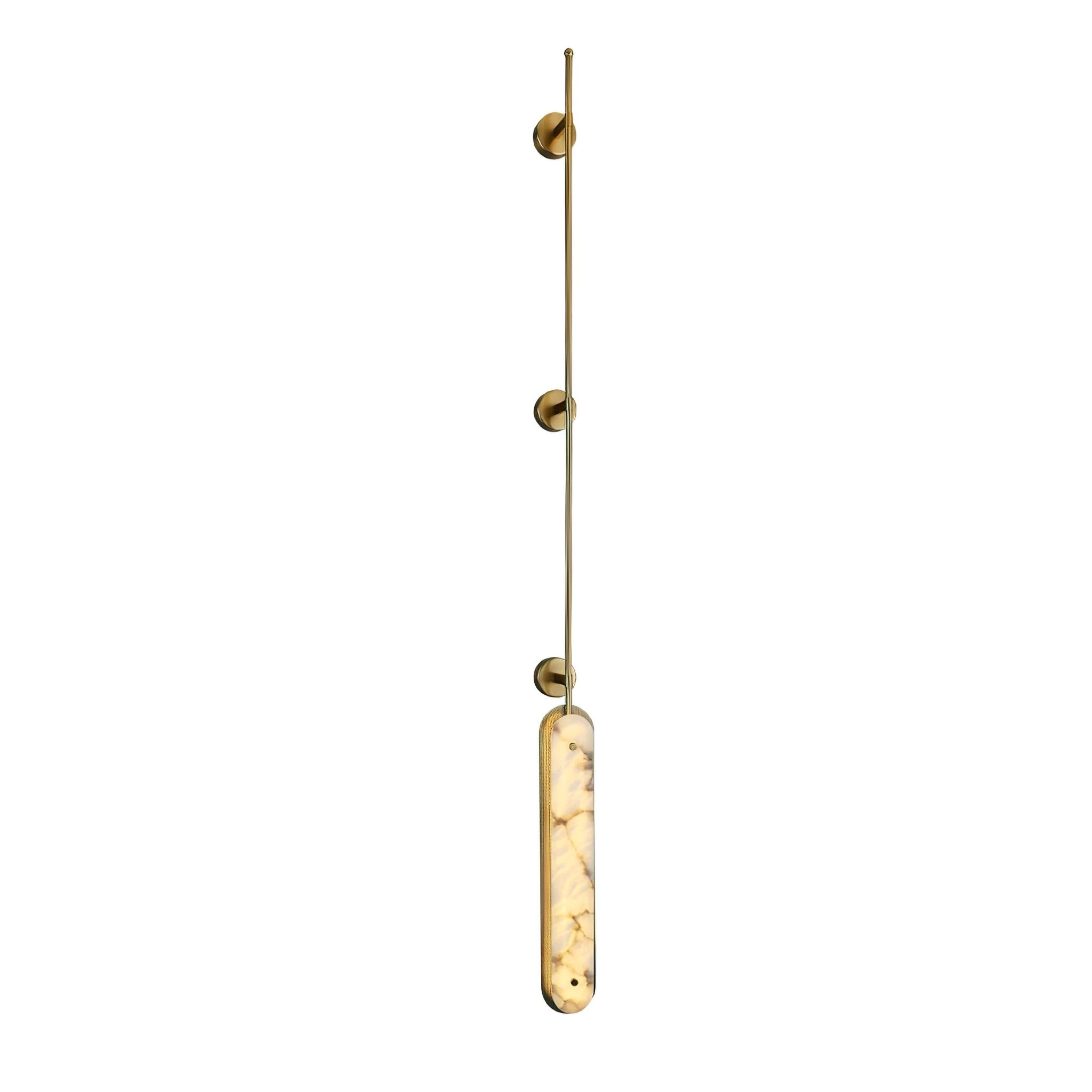 Warm Ambience Vertical Alabaster Pendant Light