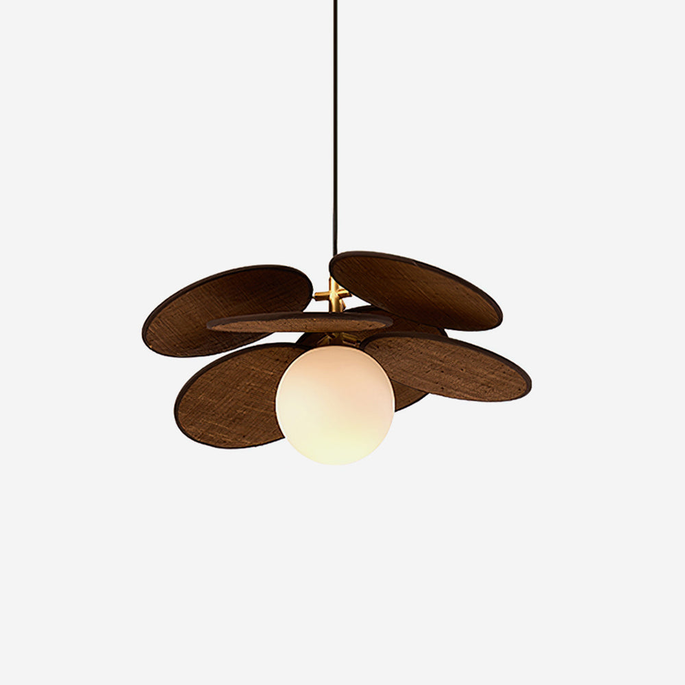 Pendant Light For Warm Ambience Natural Wood Petal