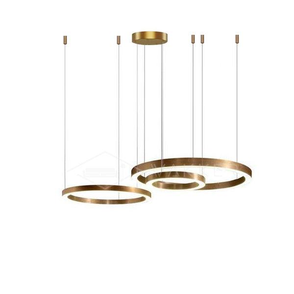 LED Pendant Light With Adjustable Design Gold Ring