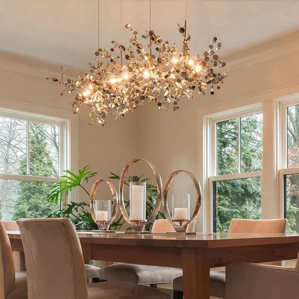Dimmable Artsy Pendant Light With Stainless Steel Settings