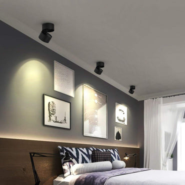 Adjustable Head Ceiling Spotlight Circular Flush Mount