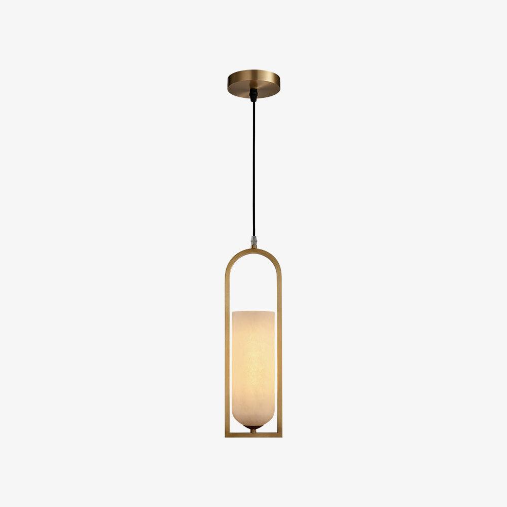 Ambient Glow Alabaster Arch Pendant Light