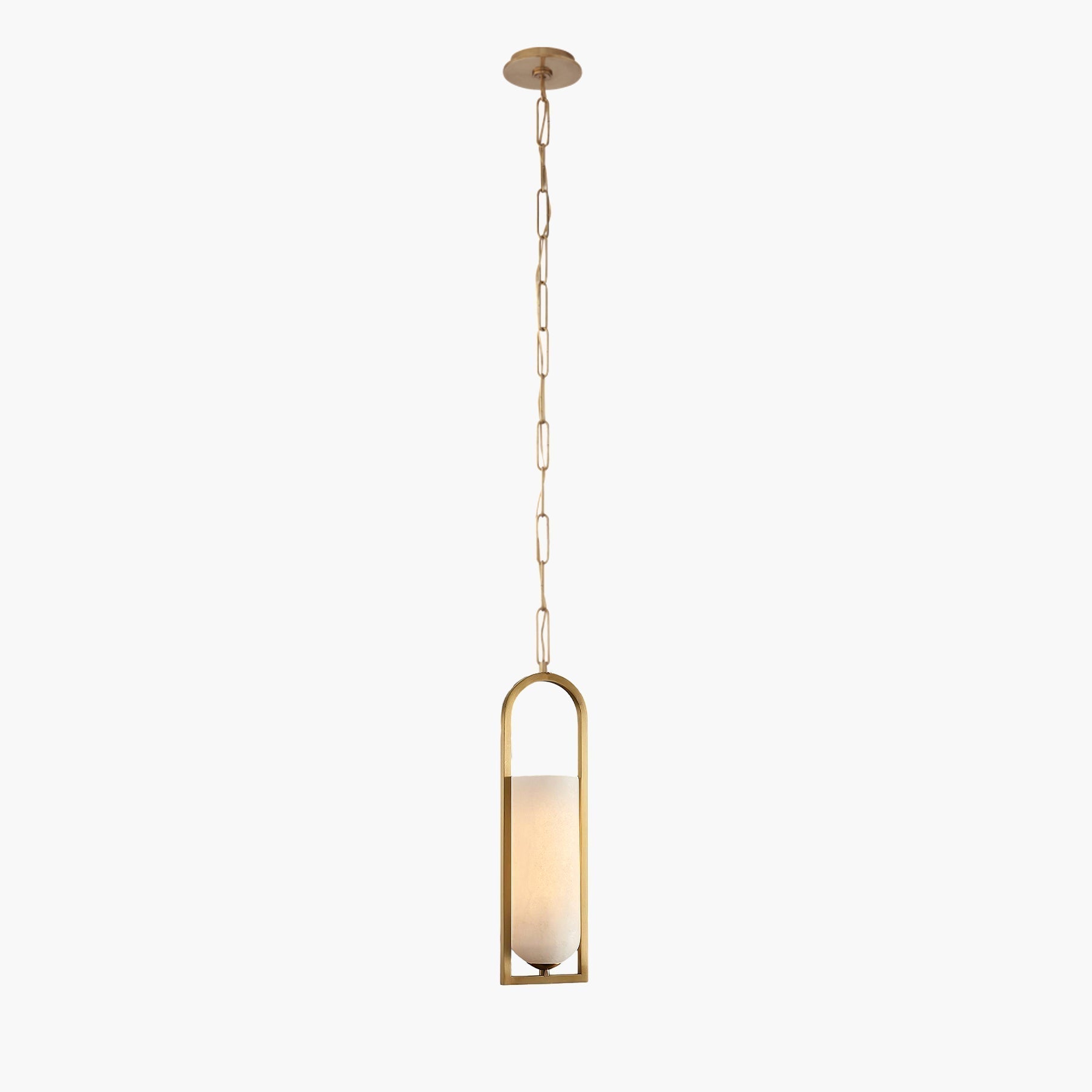 Ambient Glow Alabaster Arch Pendant Light