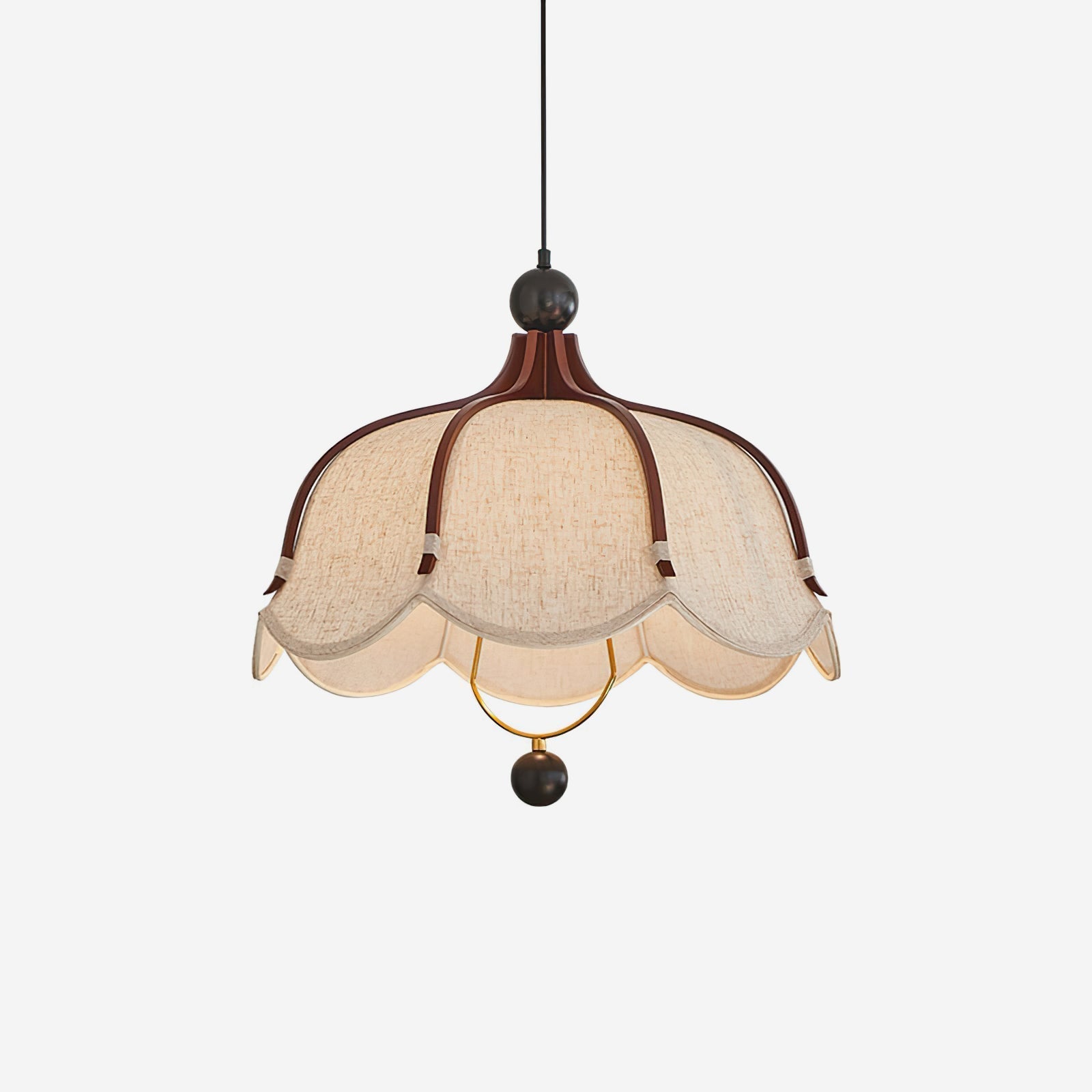 Warm Glow Fabric Pendant Light With Antique Style