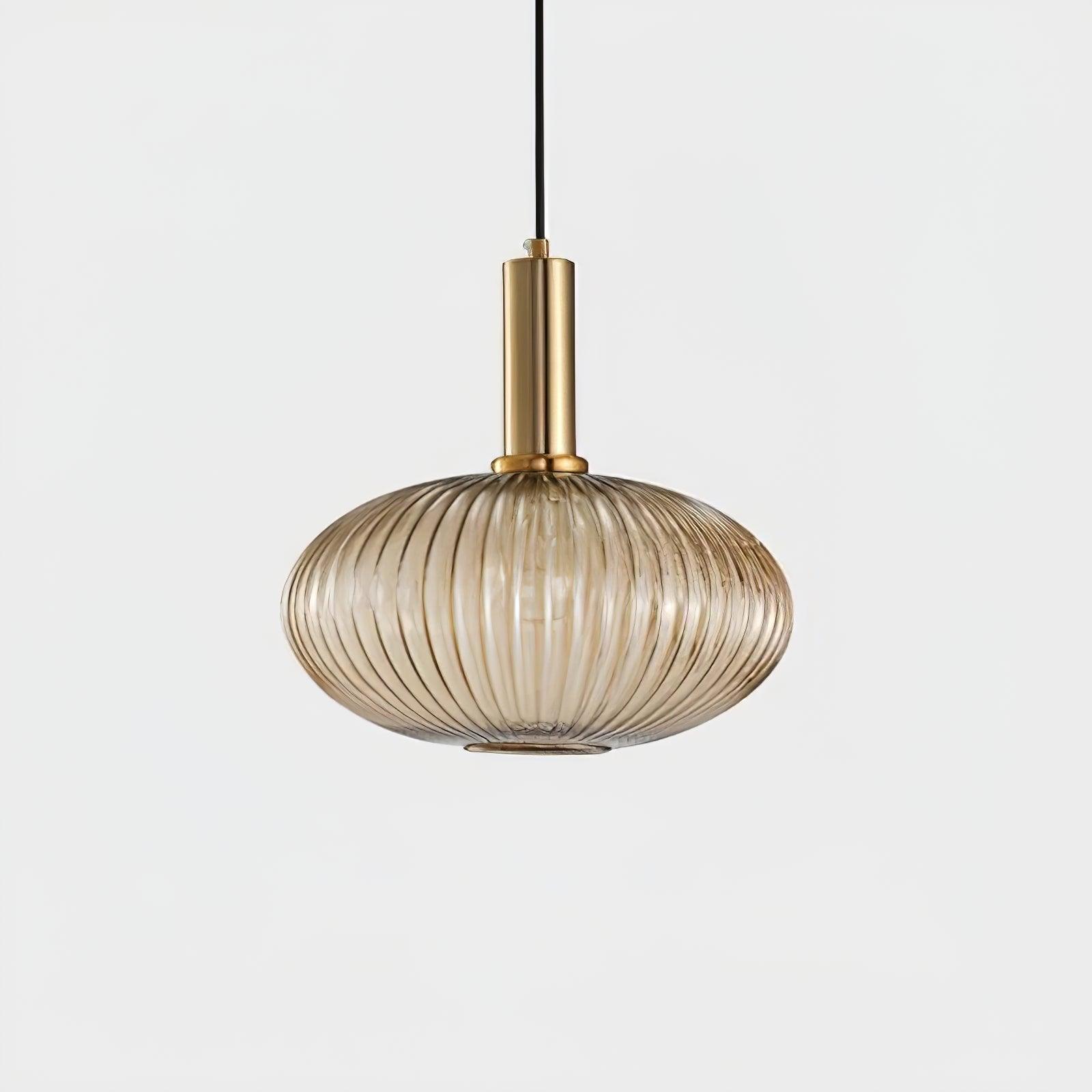 Soft Glow Delivers Ribbed Glass Pendant Light Elara