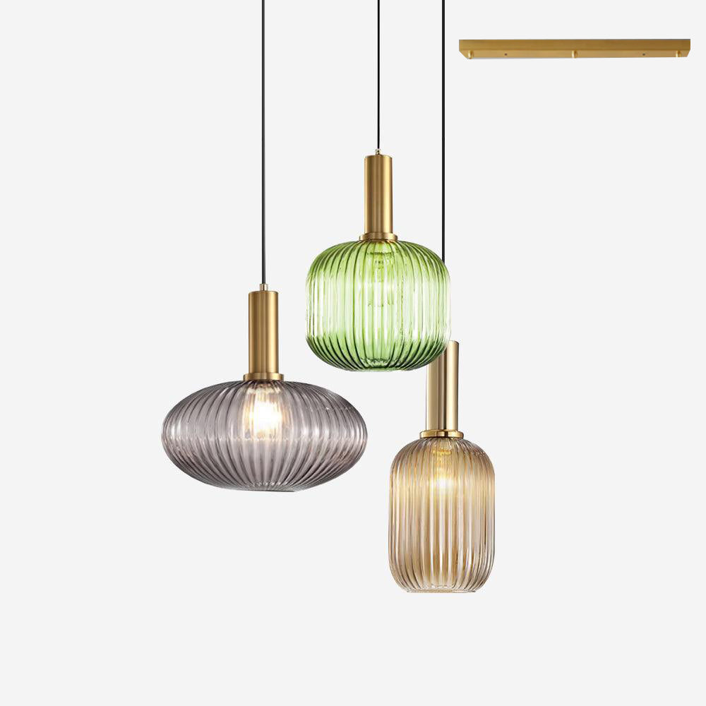 Soft Glow Delivers Ribbed Glass Pendant Light Elara