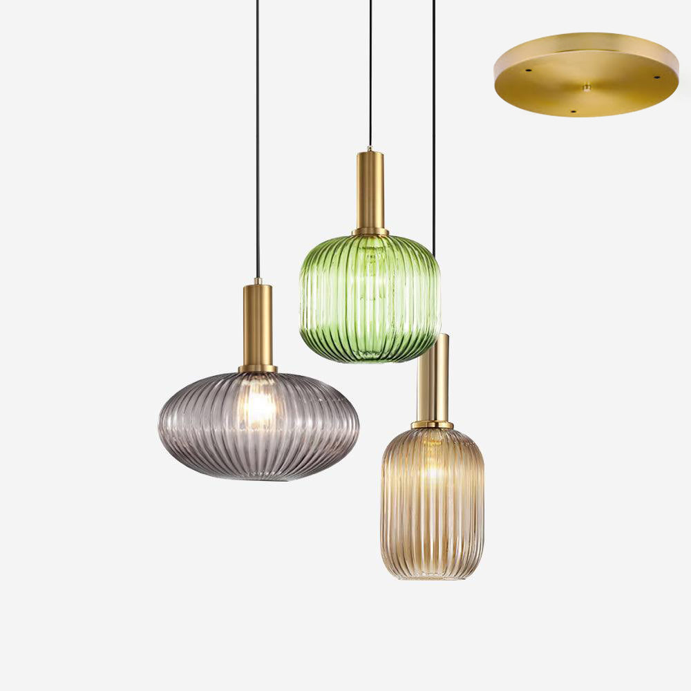 Soft Glow Delivers Ribbed Glass Pendant Light Elara