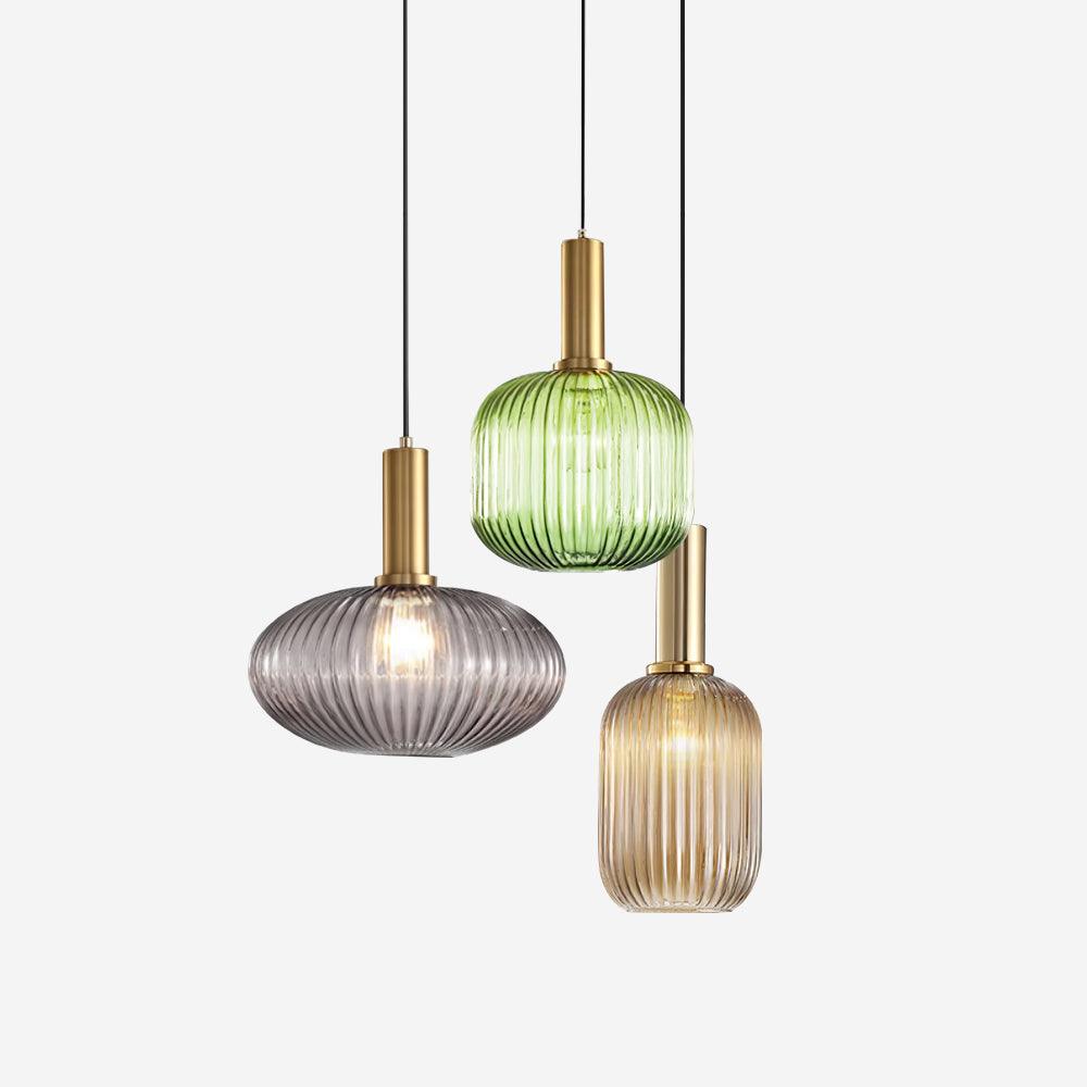 Soft Glow Delivers Ribbed Glass Pendant Light Elara