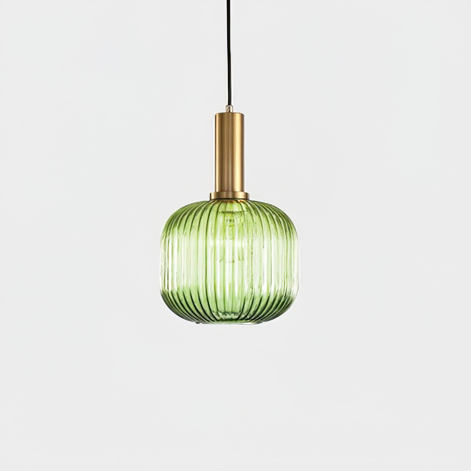 Soft Glow Delivers Ribbed Glass Pendant Light Elara