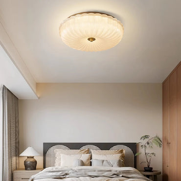 Textured Diffuser Ripple Glass Ceiling Light