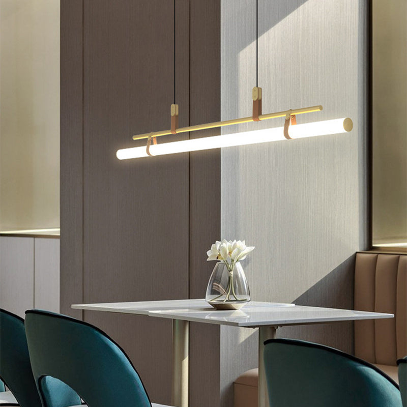 Black Gold Modern Linear Pendant Light For Living Spaces