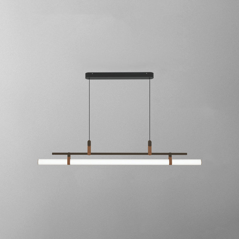 Black Gold Modern Linear Pendant Light For Living Spaces