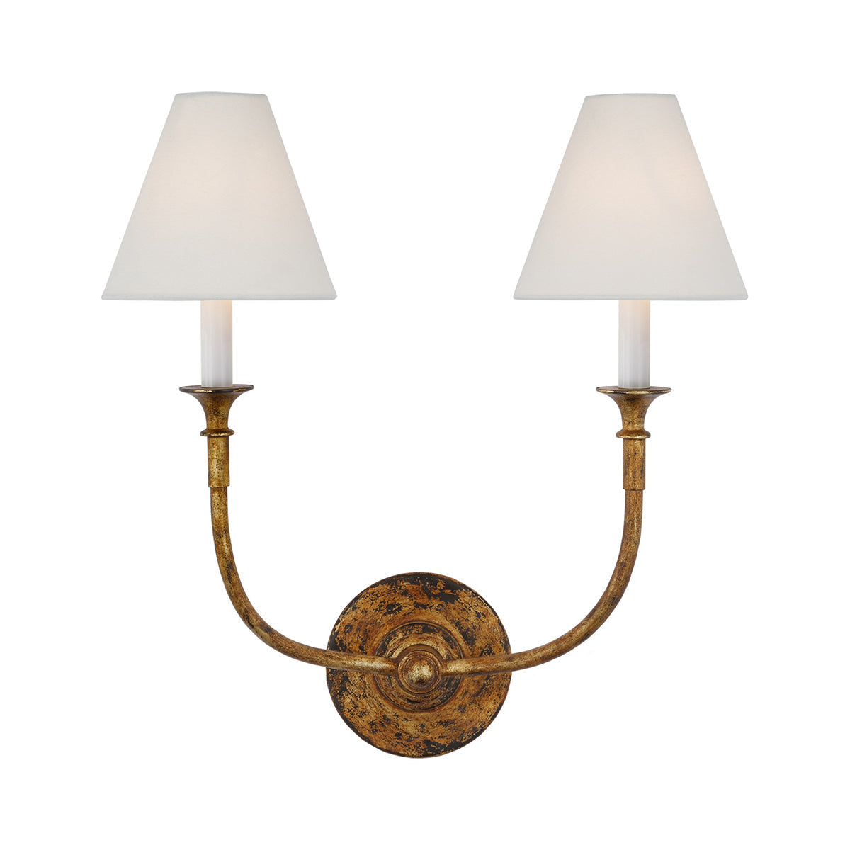 White Cone Shade And Black Metal Arm Wall Lamp Inspired Candle
