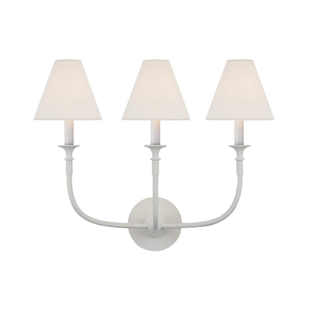 White Cone Shade And Black Metal Arm Wall Lamp Inspired Candle