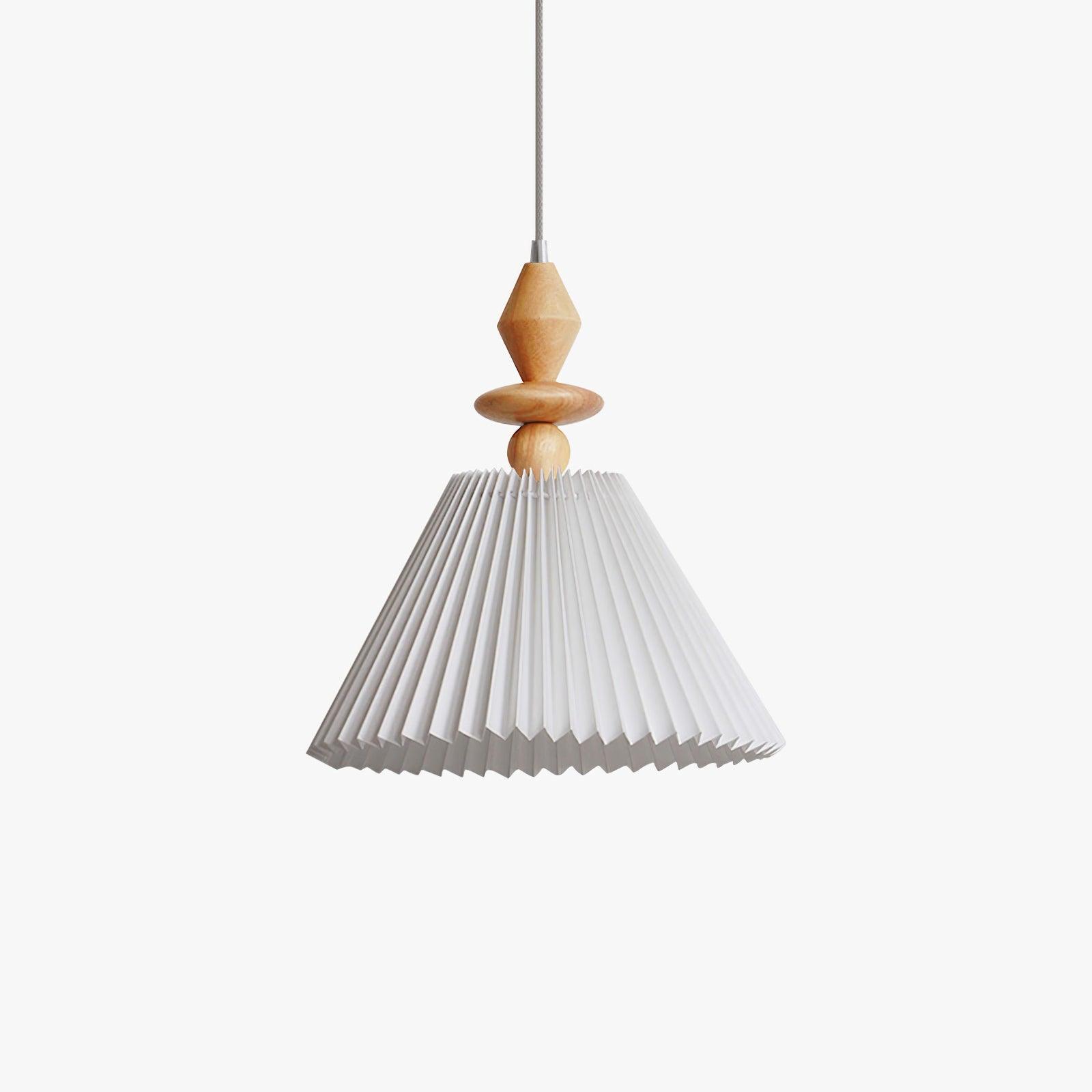 Warm Glow Minimalist Wood Pendant Light
