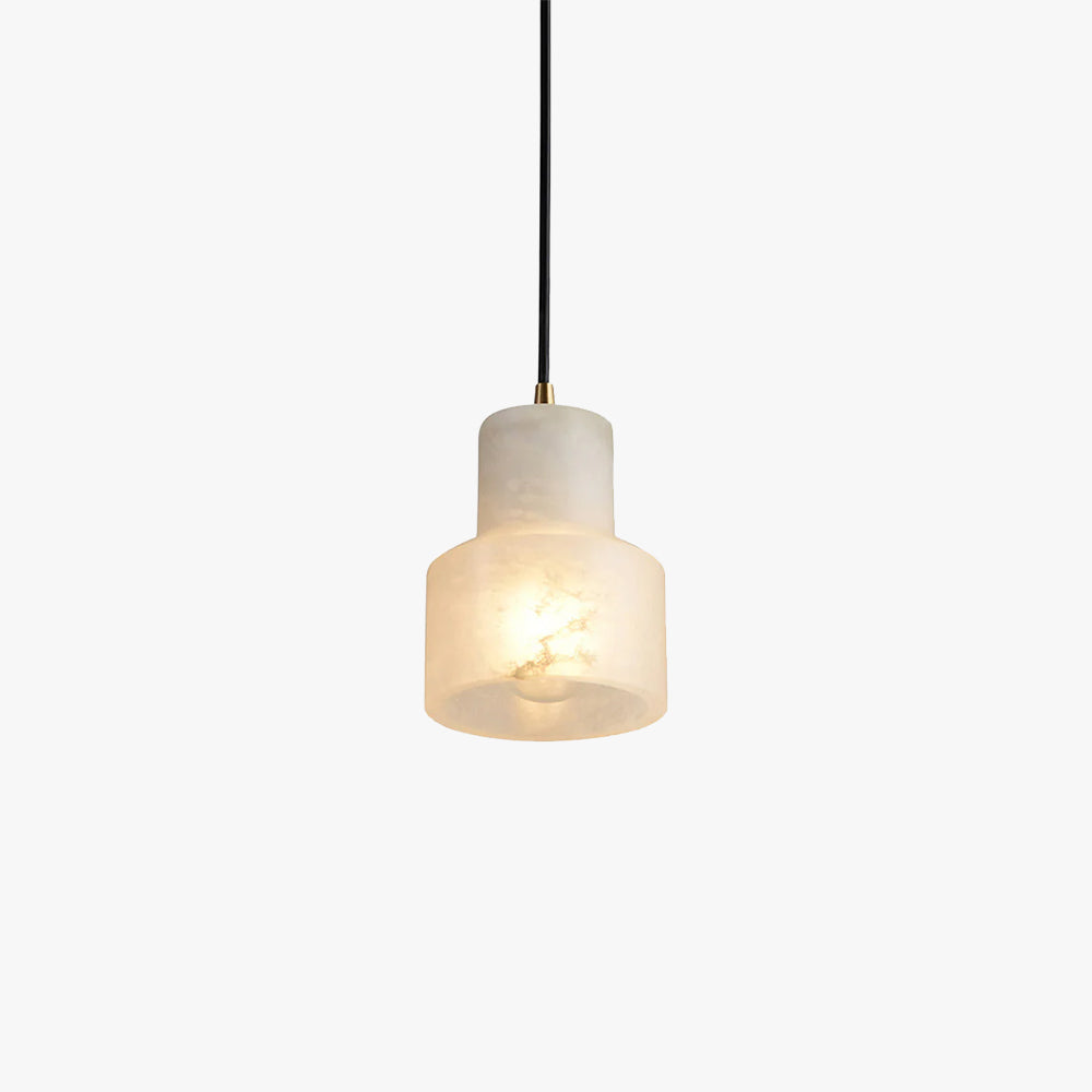 Pendant Light in Timeless Alabaster Brass